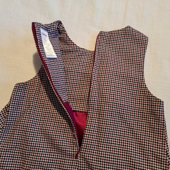 Gymboree girls size 3 3T Classic Holiday houndstooth lined zipper dress, VGUC - Picture 6 of 6